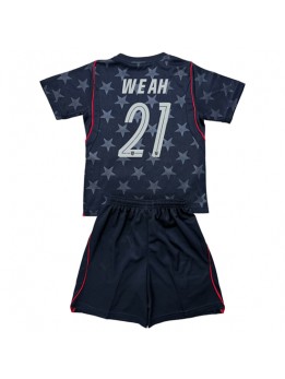 Detské Futbalové oblečenie Spojené štáty Timothy Weah #21 MS 2026 Krátky Rukáv - Preč (+ trenírky)